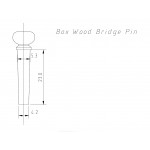 Bridge Pin Box wood 3 degree